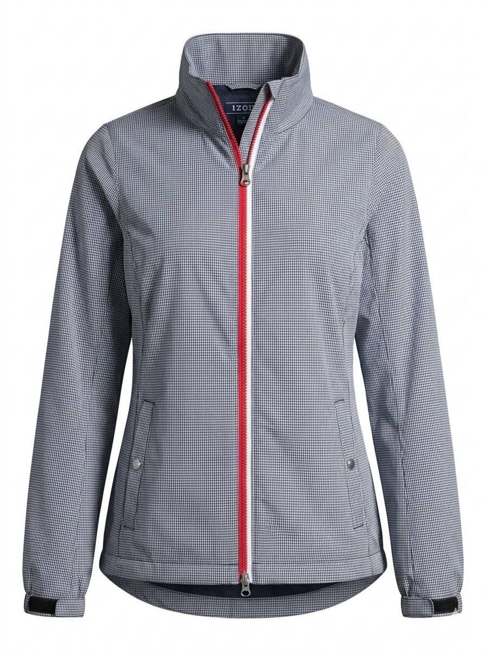 🔺️Izod PerformX Black & White Checkered Windbreaker Jacket Small